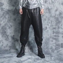 Tidal/Брендовые мужские шаровары; Индивидуальные локомотивные кожаные брюки для отдыха; мужские свободные мотоциклетные ботинки martin; костюмы