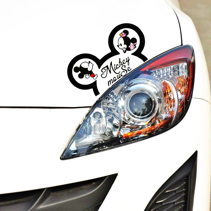 

Aliauto Cartoon Mickey Mouse Minnie Car Sticker & Decal Decoration for Citroen C5 C4 Picasso Xsara Berlingo Elysee Smart Renault