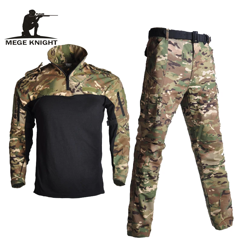 

Mege Army Military Uniform Tactical Camouflage Suit US Special Forces Military Equipment Battle Shirt Women Men Clothing Airsoft