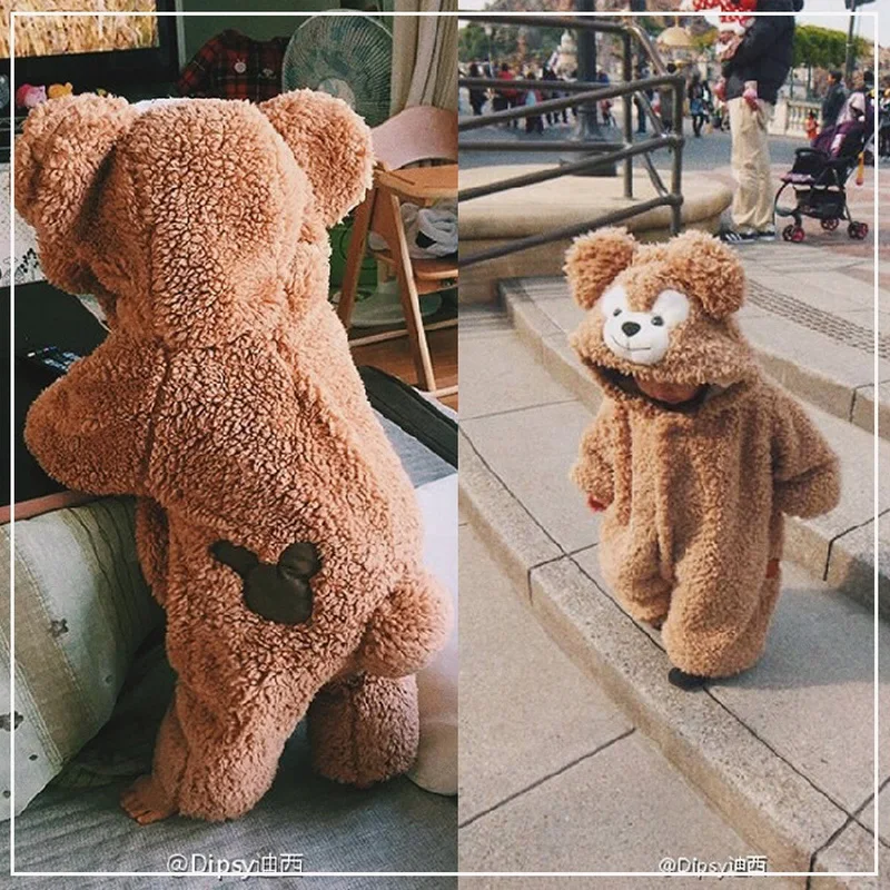 

Bear Baby Romper Plus Velvet For Girl And Boy Romper Jumpsuit Kids Cute Cartoon Winter Outfits Clothes Baby Costume