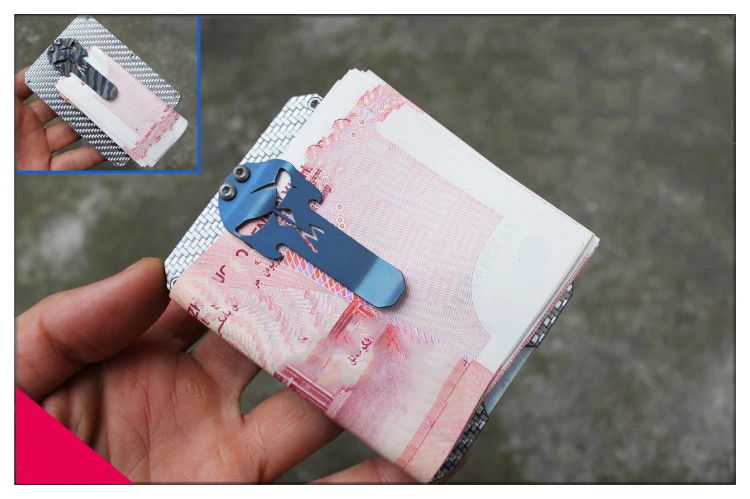 EDC Открытый титановый сплав с углеродным волокном портативный многофункциональный карман инструменты зажим для денег EDC