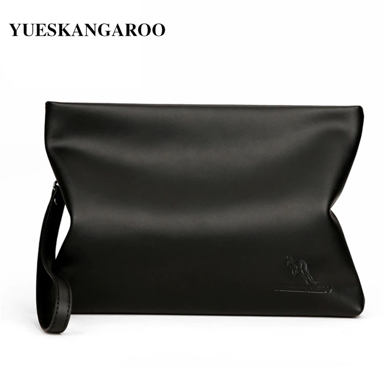 YUES KANGAROO, бренд, мужской клатч, сумка, деловая, мягкая кожа, черный, большая емкость, кошелек для сотового телефона, Мужская удобная сумка, Длинные кошельки