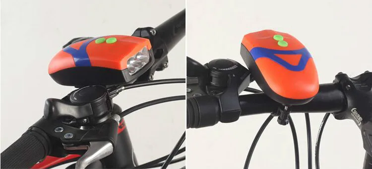 Clearance Bicycle Light LED Bike Light Front With Bell Mountain Bike Headlight Camping Flashlight Cycling Accessories Lights 9