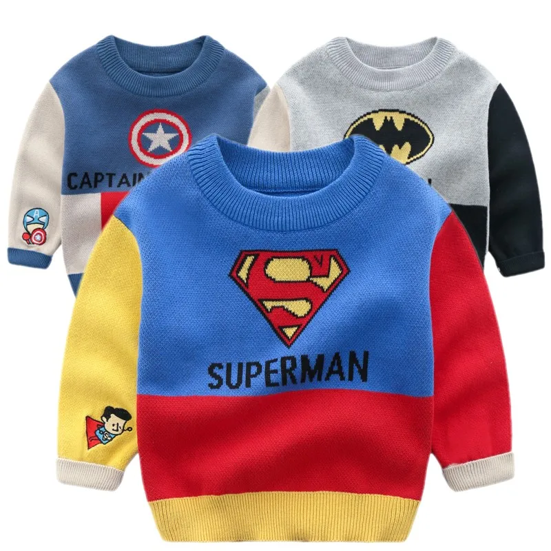 

2019 Spring Kids sweaters baby boys cartoon clothes children pullover cotton boy knitted wear children boy sweater