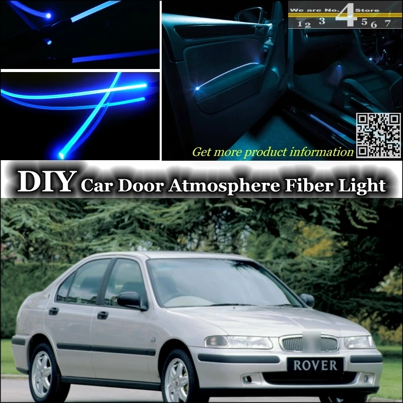 

interior Ambient Light Tuning Atmosphere Fiber Optic Band Lights For Rover 400 / 45 Inside Door Panel illumination Not EL light