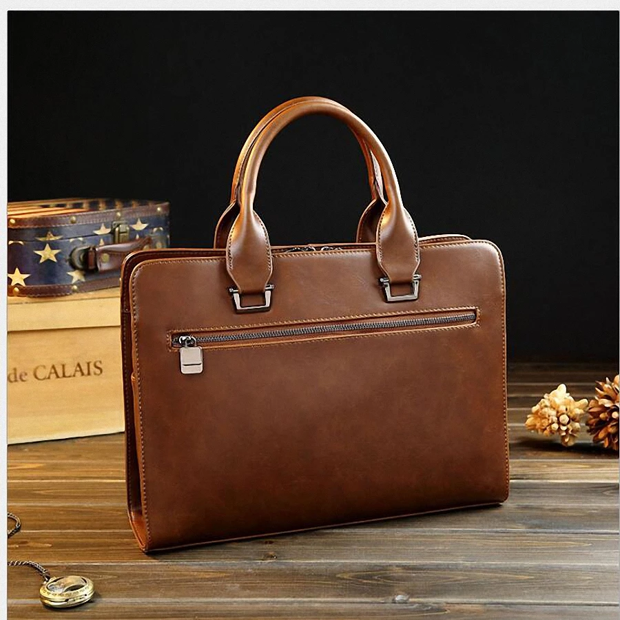 الرجال مجنون الحصان حقيبة جلدية أكياس كمبيوتر محمول للأعمال حمل حقيبة الرجال Crossbody حقيبة كتف الرجال رسول حقائب السفر LI-2451