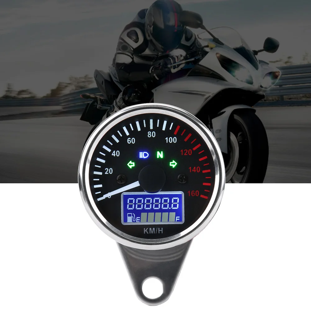 Keenso Universal DC 12V Motorcycle Digital Colorful LCD Speedometer Odometer Tachometer W//Speed Sensor