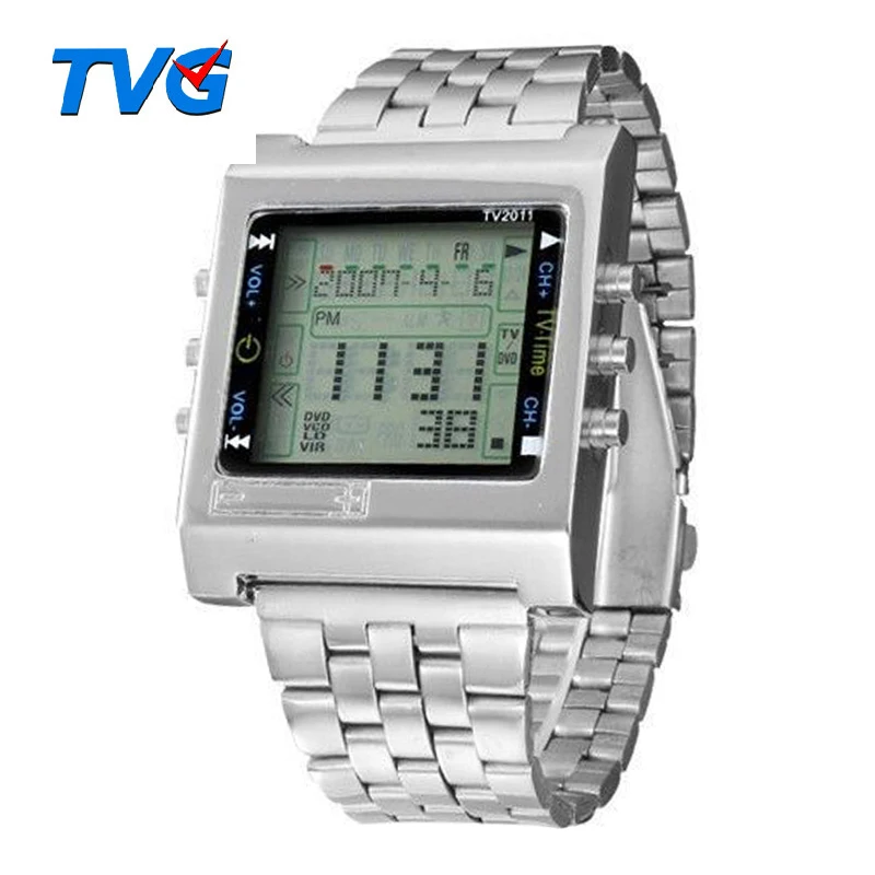 Prix pour Nouveau Rectangle TVG Télécommande Numérique Sport montre Alarme TV DVD à distance Hommes et Dames En Acier Inoxydable Montre-Bracelet Prix pour Nouveau Rectangle TVG Télécommande Numérique Sport montre Alarme TV DVD à distance Hommes et Dames En Acier Inoxydable Montre-Bracelet