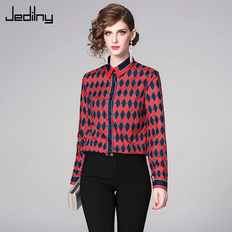 

Womens Tops and Blouses 2019 High Quality Plaid Shirt Women Long Sleeve Shirts Print Vintage Blusa Feminina Comprida