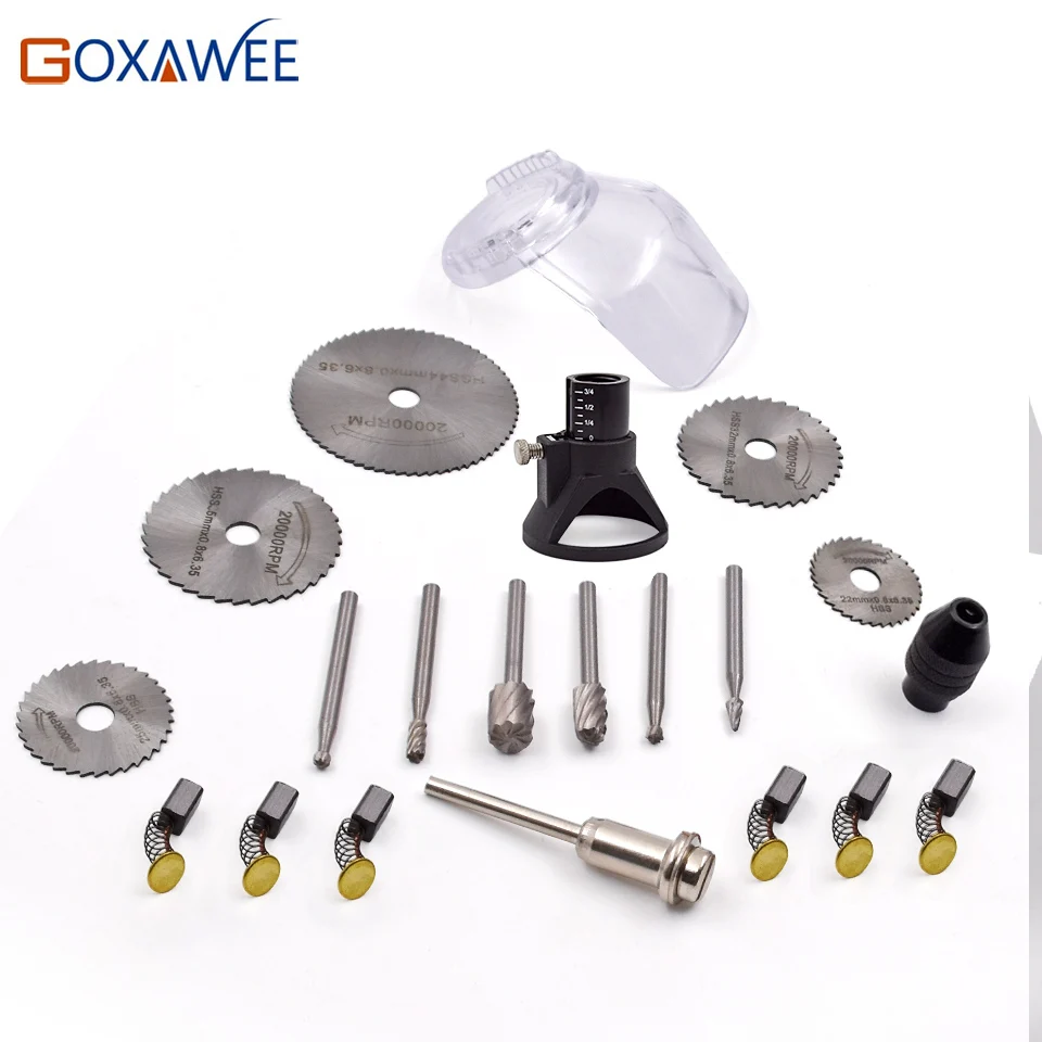 GOXAWEE 21pcs Electric Drill Rotary Tools Mini Drill Tools for Woodworking Drill Bit Set Wood Tools