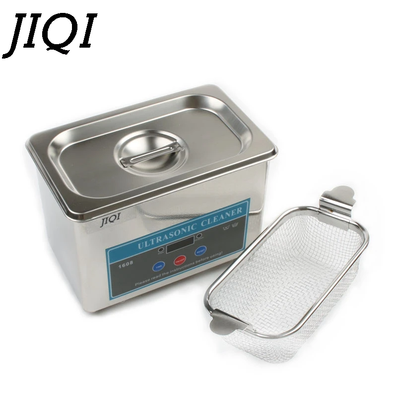 JIQI Ultrasonic Cleaner Stainless Steel Washing Bath Machine Glasses