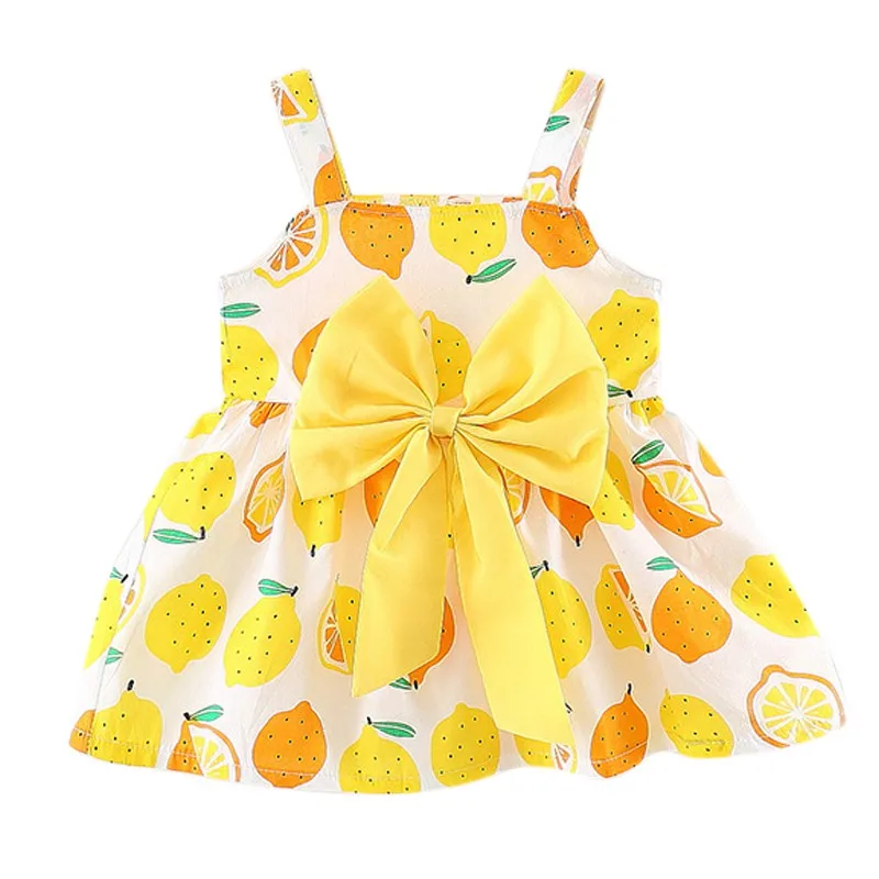 Baby Dress for Girl Newborn Girl Clothes Bow Print Cartoon Baby Girl Dress Fashion Princess Birthday Dresses Summer Baby Clothes