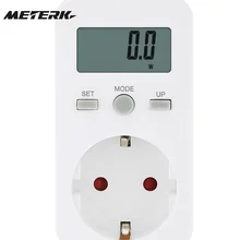 Подключаемый модуль цифровой ваттметр ЖК-монитор энергоэффективности Мощность счетчик электроэнергии Электрический измеритель коэффициента стоячей воды Применение мониторинга Разъем EU/AU/UK розетки