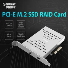 ORICO Desktop Disk Array Card PCI E M 2 SSD Stainless Steel High speed Raid Hard