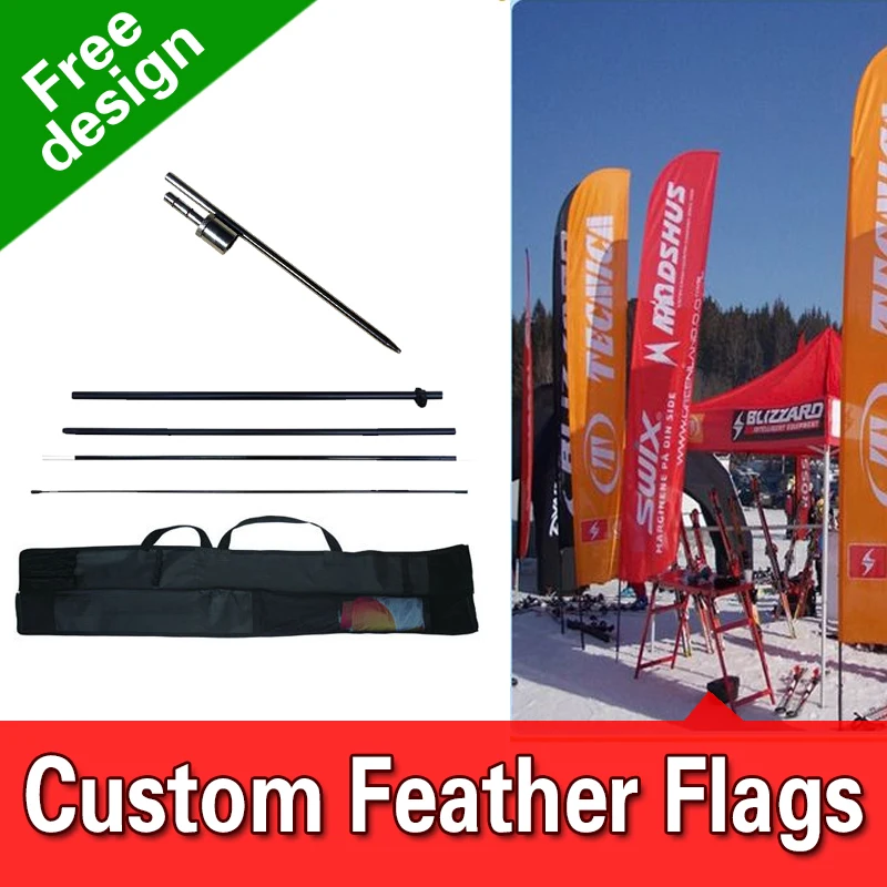Free Design Free Shipping Double Sided In Ground Spike Feather