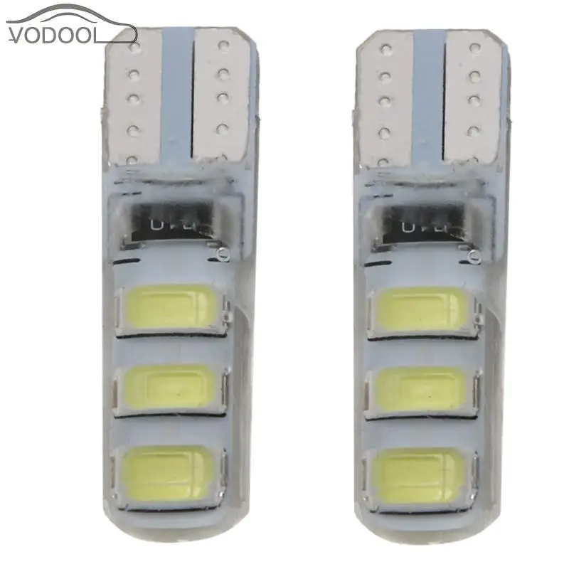 

2Pcs 5W 6LEDs 5730 SMD W5W T10 Car Width Light Bulb Silicone LED Automobiles Light-emitting Diode Clearance Lamp 6000K