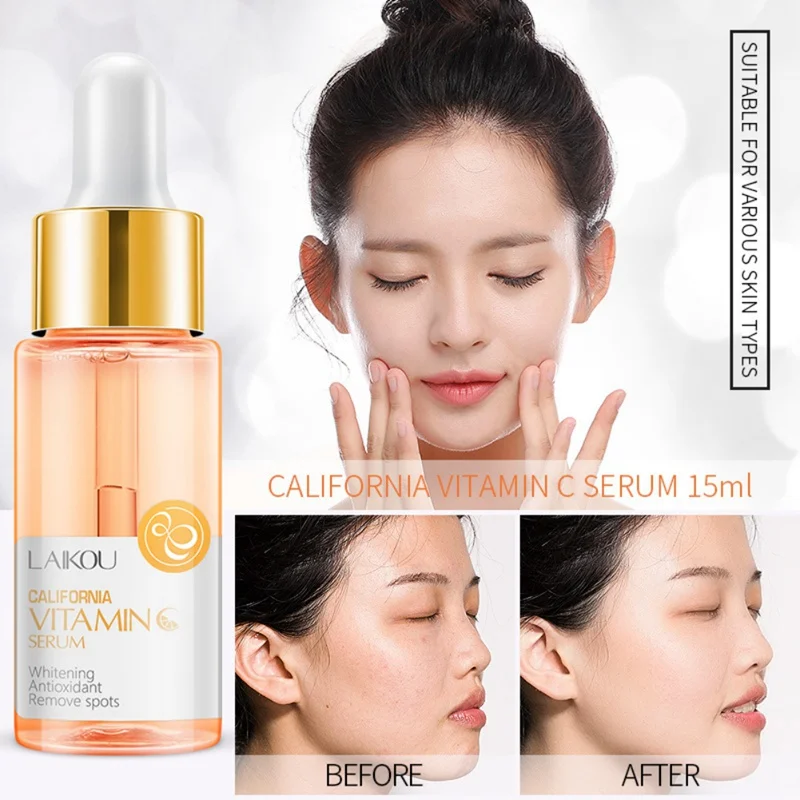 

15ml Vitamin C Face Serum Moisturizing Whitening Facial Serum Anti-wrinkle Remove Spot Essence Liquid