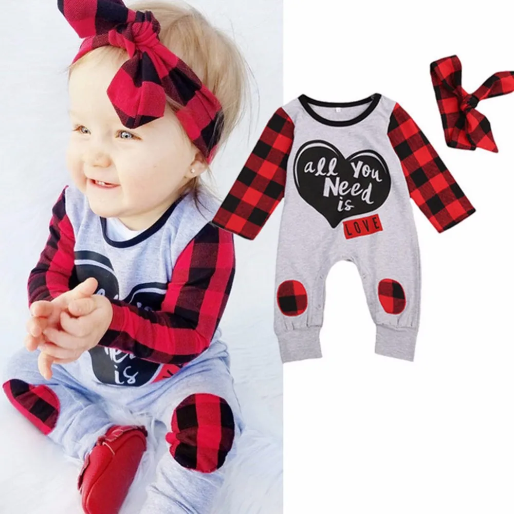 Aliexpress.com : Buy Newborn Baby Girl Clothes Sets Long Sleeve Red ...