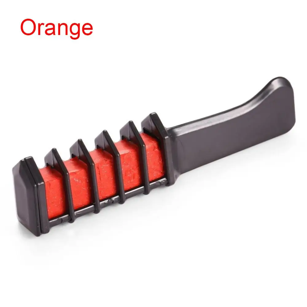 Легко! 1 шт. одноразовая мини-расческа для окрашивания волос Серый Фиолетовый Красный цвет волос мел инструмент для окрашивания волос для личного салонного использования мелки TSLM2 - Цвет: Orange