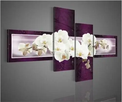 HUACAN DIY 5D алмазная вышивка крестиком Алмазная картина для дома декоративные подарки модный цветок 4 шт. рукоделие - Цвет: F11183