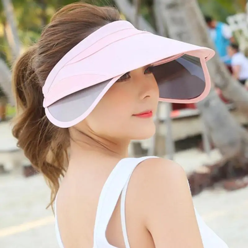 YOCCAS Korean Female Face Covering Folding Male Empty Hat Summer Sun ...