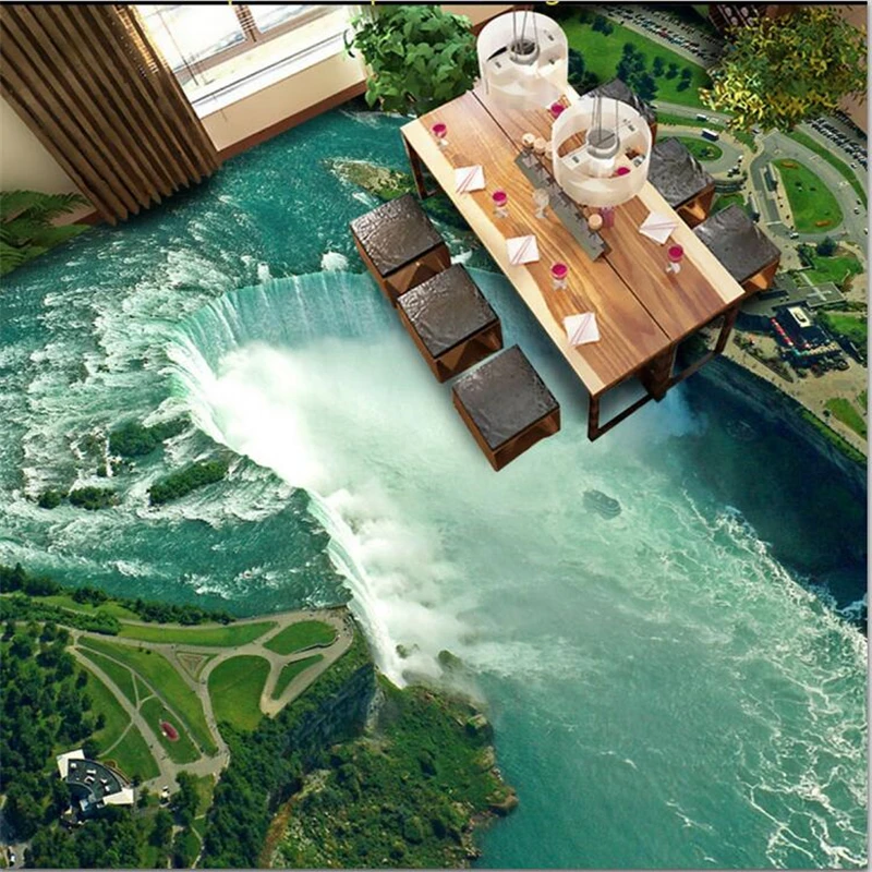 3d обои wellyu для рисования пола на заказ украшения воды высокой четкости водопада 3D