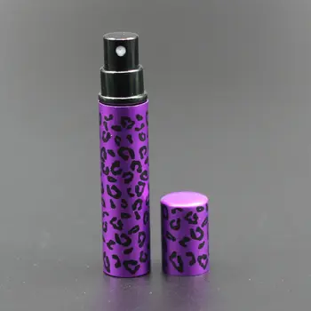 

1PC 8ml Hot Sale Leopard Pattern Refillable Portable Mini Perfume Bottle Travel Aluminum Glass Spray Atomizer Empty Scent Bottle