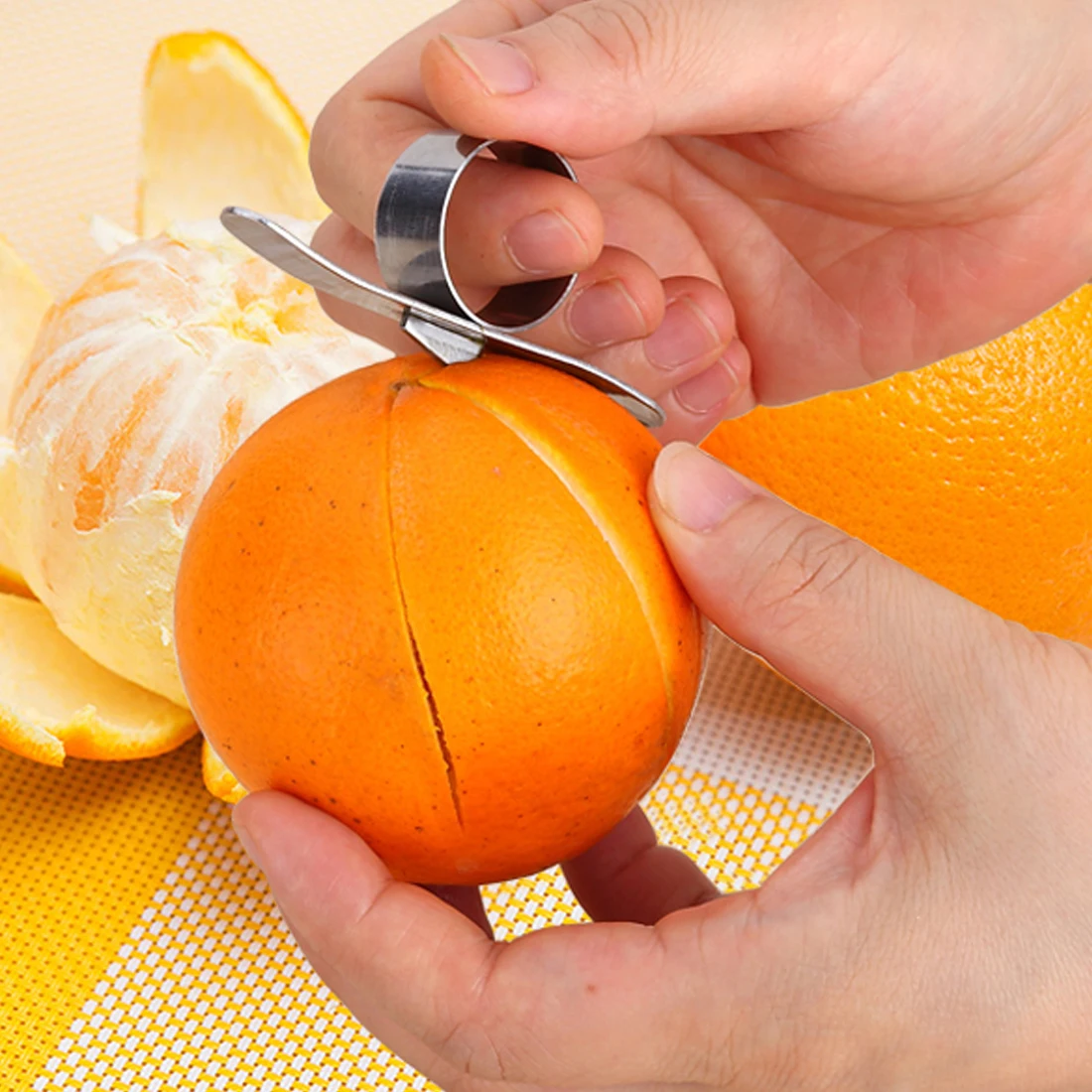 Лимон Апельсин для снятия кожуры кухонные приспособления Нержавеющая сталь соковыжималка для цитрусовых Парер приспособления для фруктов и овощей пальчикового типа апельсиновой корки оранжевый устройства