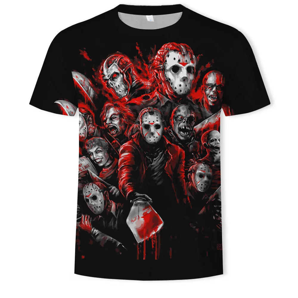 

Personality Printed T Shirt Teens Fashion Horror Movie IT 3D Printed T Shirts Men/Women Oversize Summer Fashion Shirts S-5XL