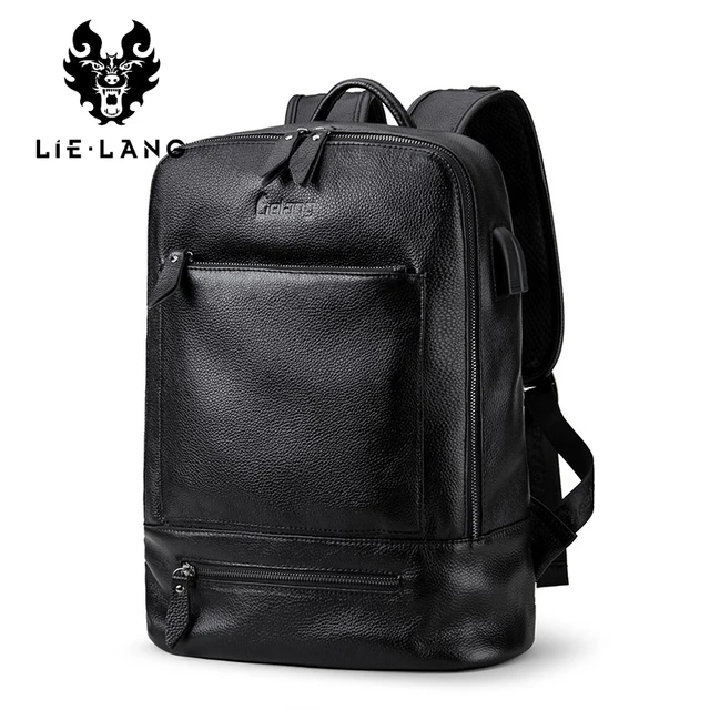 Escolares Mochilas Para Lielang De Marca Hombres Moda Genuino Mochila Cuero 2018 wp81qn6