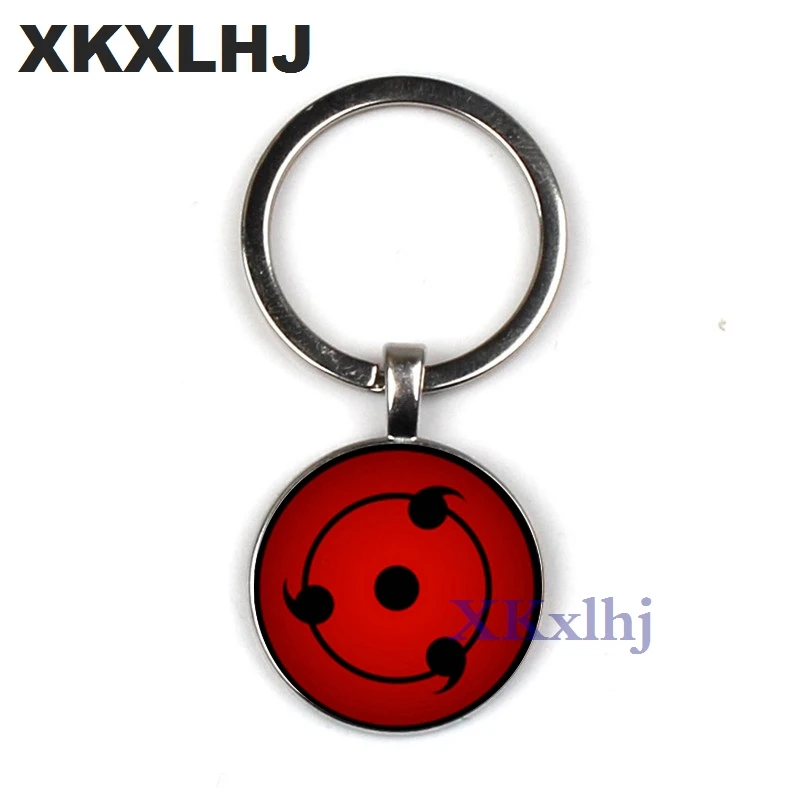 XKXLHJ Fashion Glass Photo Keyring Naruto Shippuden Keychain Silver Naruto Symbol Key Chains Key Rings Handmade Jewelry - Цвет: 9