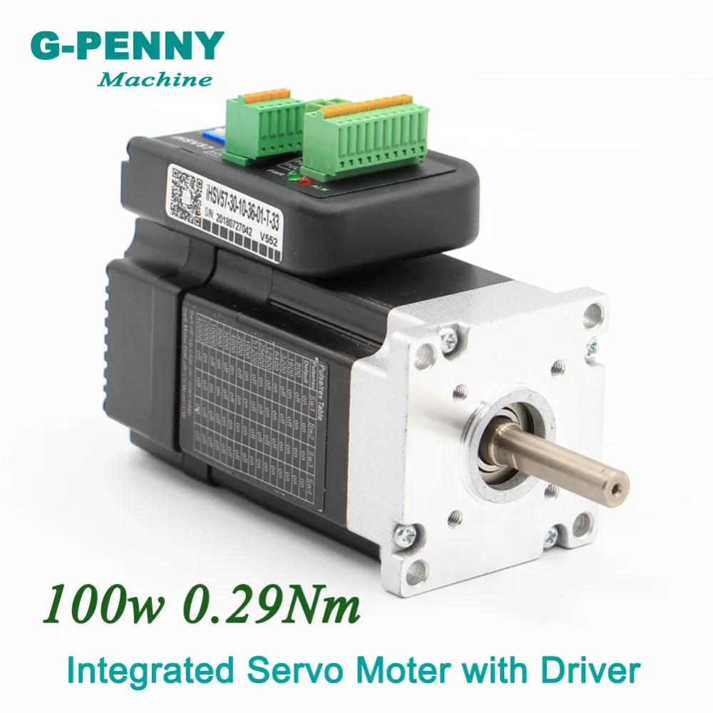 Free Shipping! Integrated Servo Motor with Driver 100w 36VDC 41Oz in