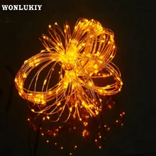 50 м 500 светодиодный s светодиодный Сказочный Серебряный медный провод Звездный светильник s DC12V Рождественская гирлянда струнный светильник для улицы Свадебная вечеринка Декор лампы