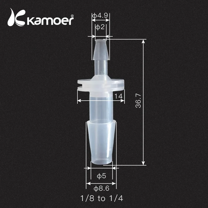 Kamoer PP трубчатый соединитель для перистальтического насоса водяного шланга для шланга силиконовая трубка Linker соединительная трубка 30 шт - Цвет: 1-8 to 1-4