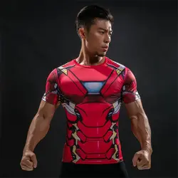 TUNSECHY бренд Американский капитан 3D цифровая печать футболки мужской CrossFit Super Hero Супермен Фитнес сжатия Футболка