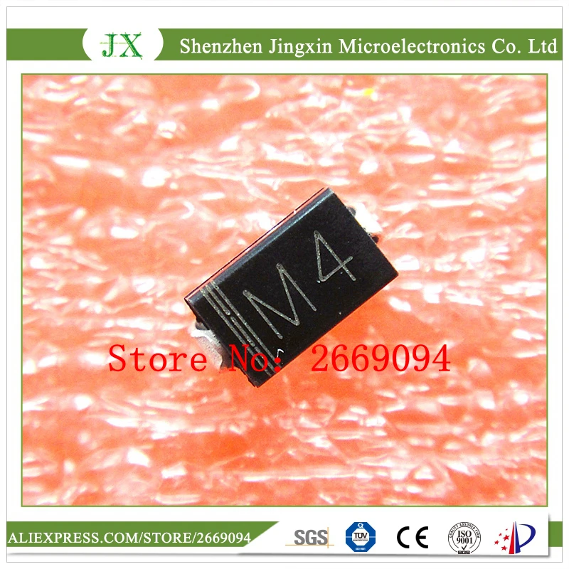 Бесплатная доставка 200 шт. диод M4 1N4004 SMD 1A 400 В выпрямительный | Электроника