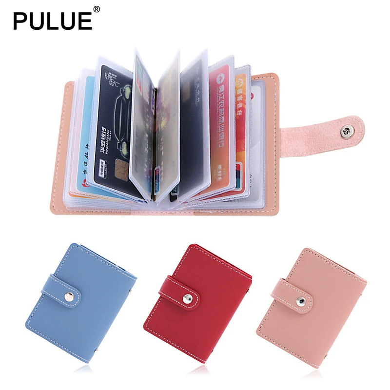 

Unisex Fashion PU Leather Bank Card Bag Credit Business Card ID Holders Case 26Slots Wallet Portable Money Driver's License Clip