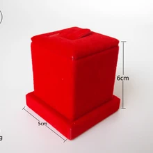 Превосходное красное бархатное портативное Золотое свадебное кольцо ювелирные украшения подставка держатель стойка ювелирное крепление витрина Органайзер 3 шт/лот