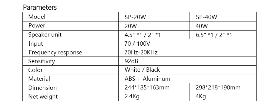 Oupushi SP-20W настенный динамик школьный класс отель фон музыкальный динамик