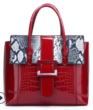 Модная женская ручная сумка, женская сумка из натуральной кожи, кожаная сумка-тоут, женская сумка через плечо, дизайнерская C889 - Цвет: Красный