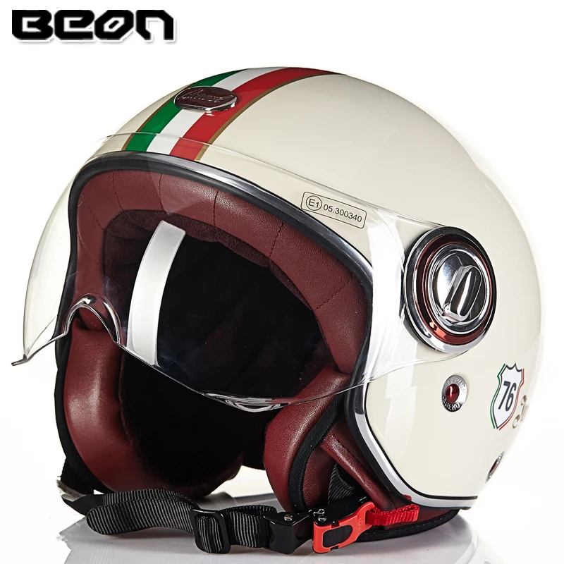 Beon Vintage Casque Moto Motorcycle Helmets Open Face Motocicleta
