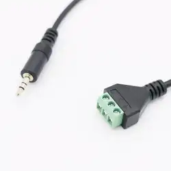 10 шт. 3,5 мм 1/8 "стерео TRS штекер к AV винт видео балун терминальный адаптер кабель