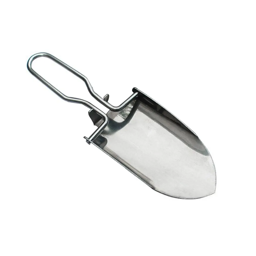 

Hot Outdoor Tools Stainless Steel Garden Tools Folding Portable Hand Shovel Garden Outdoor Camping Trowel