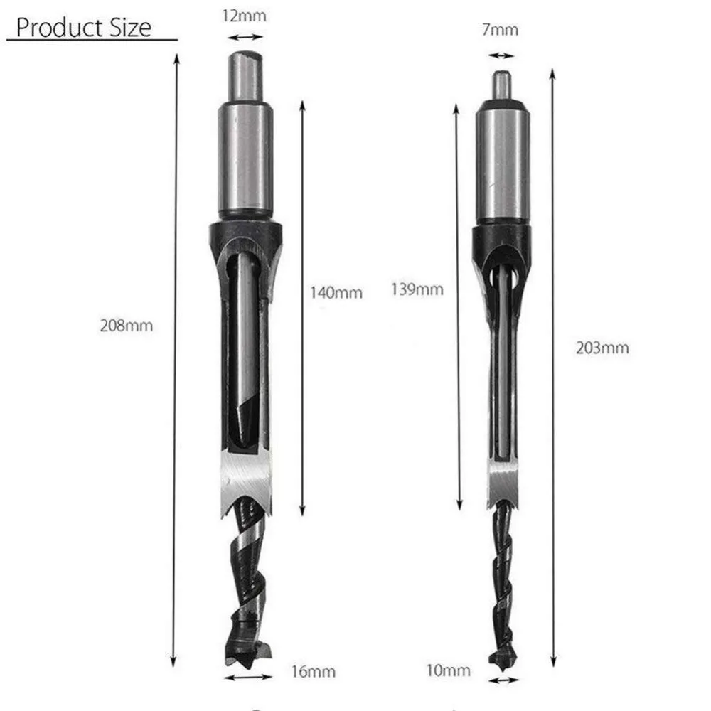 10 мм/16 мм квадратное отверстие долбежное Сверло HSS долбежная стамеска для работы с деревом электрические сверла инструменты для бурения дерева Отверстие пила долото набор