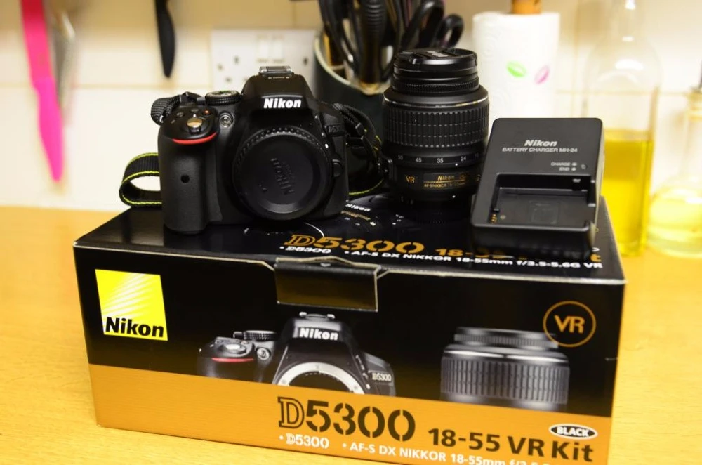 New Nikon D5300 Digital Slr 24 2mp Black Camera With Nikkor 18 55mm Vr Ii Lens Kit Mulit Language Camera Case Nikon Coolpix Camera Usbcamera Dc Aliexpress