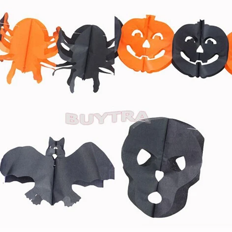 aliexpresscom buy 5 styles paper chain garland decorations pumpkin bat ghost spider skull shape halloween decor garland boost the atmosphere from - Halloween Paper Decorations aliexpresscom buy 5 styles paper chain garland decorations pumpkin bat ghost spider skull shape halloween decor garland boost the atmosphere from - Halloween Paper Decorations