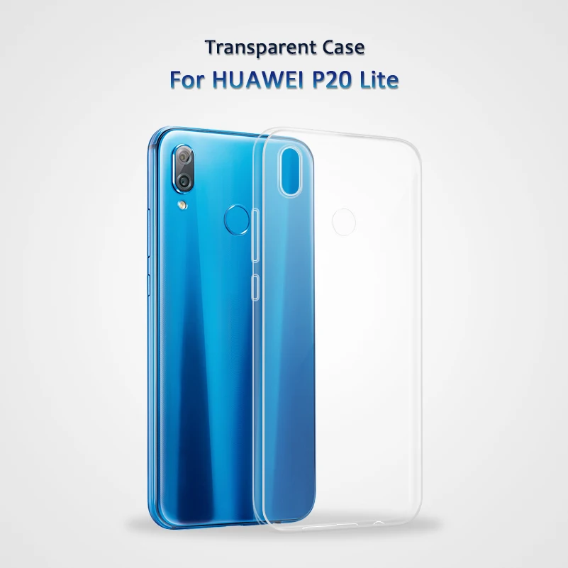 Чехол из прозрачного силикона для huawei P20 Lite, силиконовый чехол для huawei P20 Lite, прозрачный чехол для сотового телефона