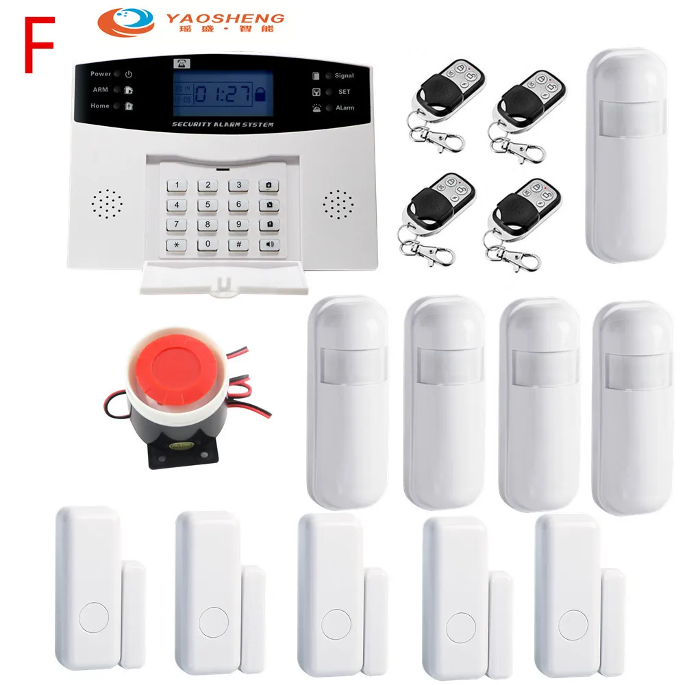 Comprar Sistema de alarma de seguridad GSM para el hogar inalámbrico de 433Mhz con Control de aplicación IOS Android con Sensor Detector de Metion