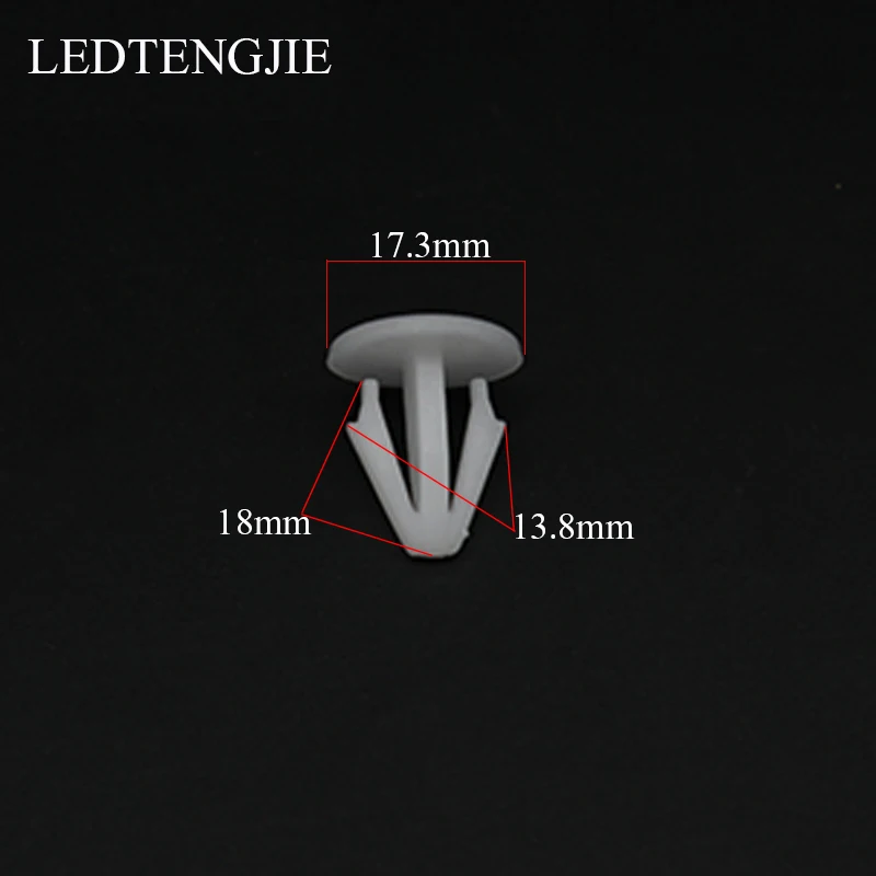 LEDTENGJIE 100 шт. белые нейлоновые детали крепления зажим для автомобиля YT-1103 автомобильный пол бусина автокрепеж для Honda автозапчасти
