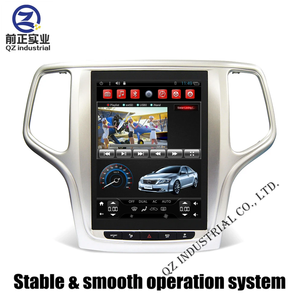 Discount 10.4" Upright Huge Screen Android 4.4 T3 2G 32G for Jeep grand Cherokee 2015-2017 Car DVD Player with 3G 4G WIFI GPS Map Radio 0